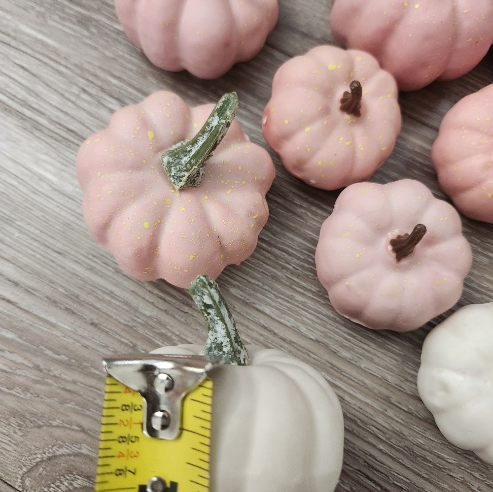 SOLD.Set of 7 White Decorative Pumpkins.SOLD - Picture 3 of 3